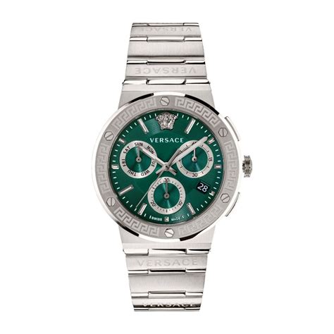 versace green dial watch|More.